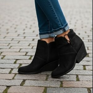 Elieen Fisher Womens Vero Cuoio Tote Nubuck Leather Bootie Ankle Boots Black 7.5